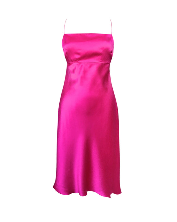 NAOMI SILK-SATIN MIDI DRESS